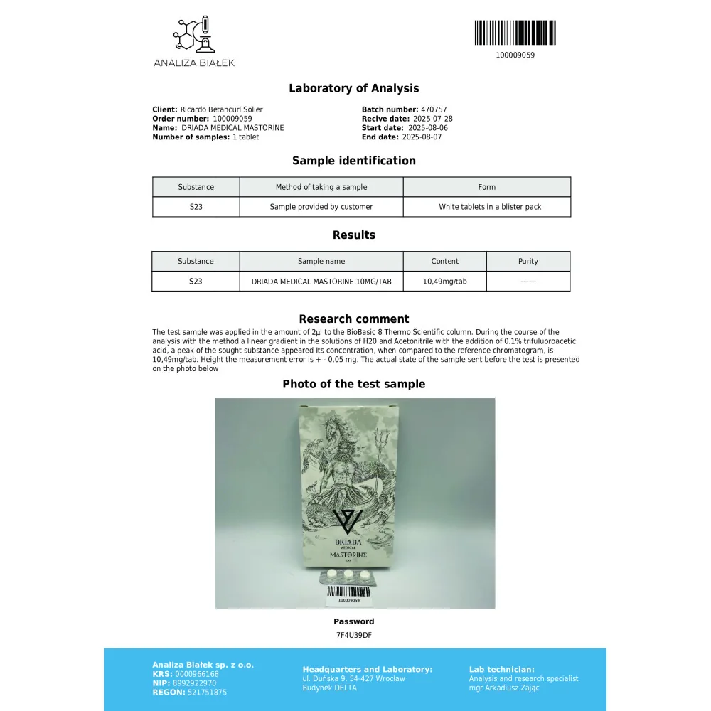 Lab test report 1 for S23 (Mastorin)