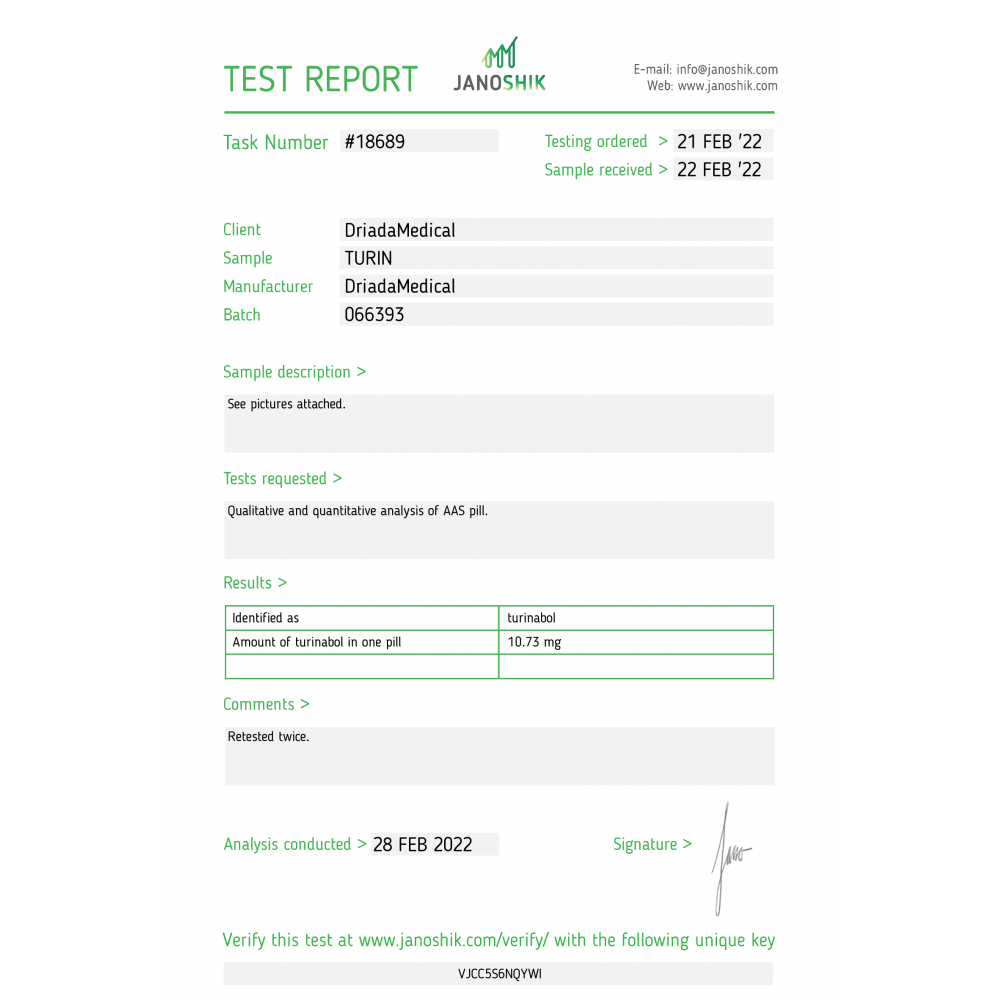 Turinadyn 10 mg (Turinabol)